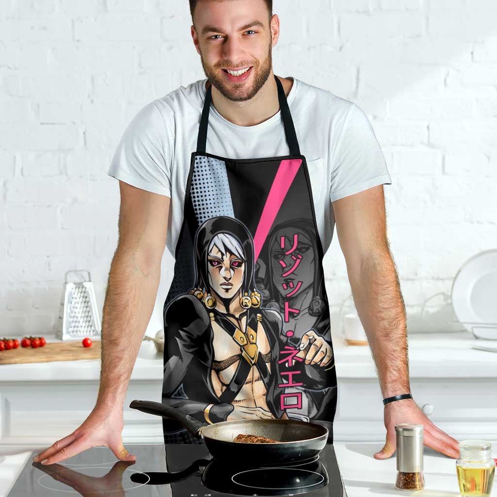 Risotto Nero JoJo’s Bizarre Adventure Apron with Dark Manga Style Graphic - The Mazicc