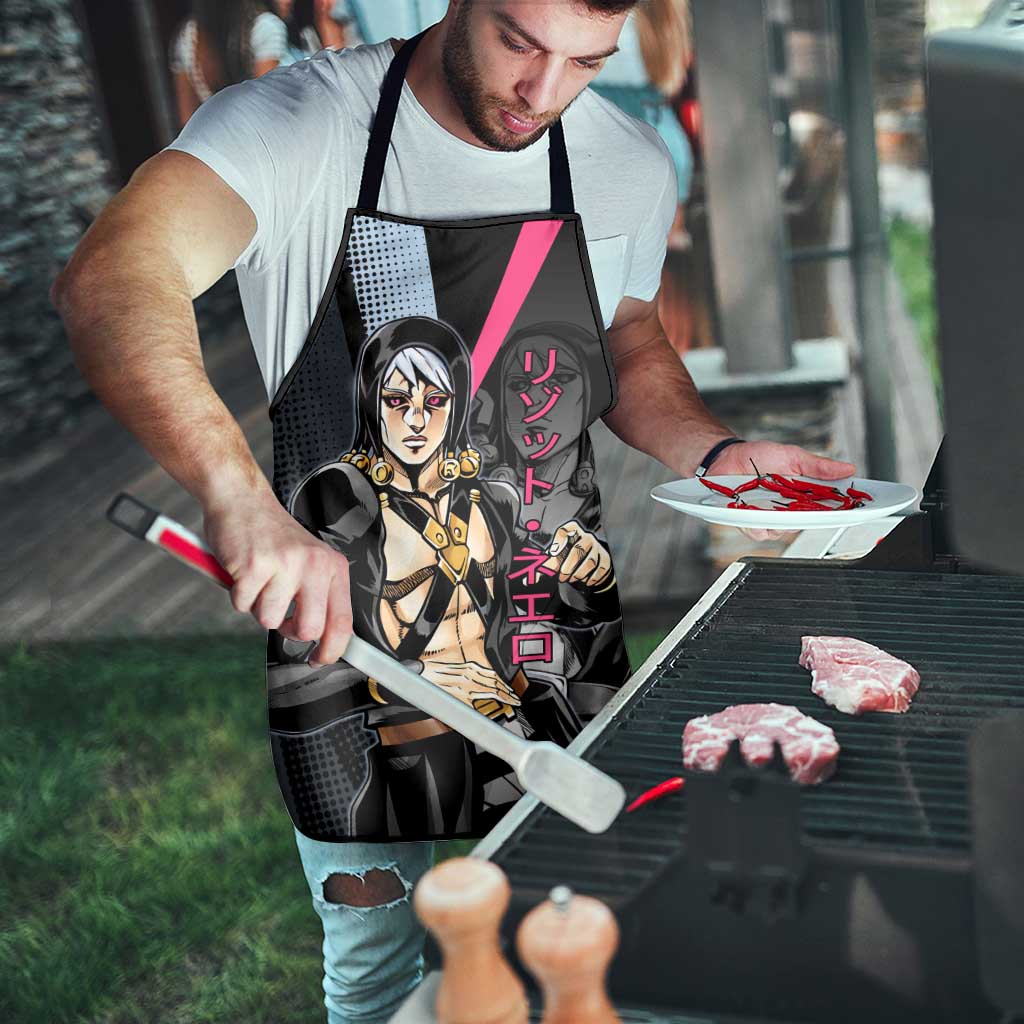 Risotto Nero JoJo’s Bizarre Adventure Apron with Dark Manga Style Graphic - The Mazicc