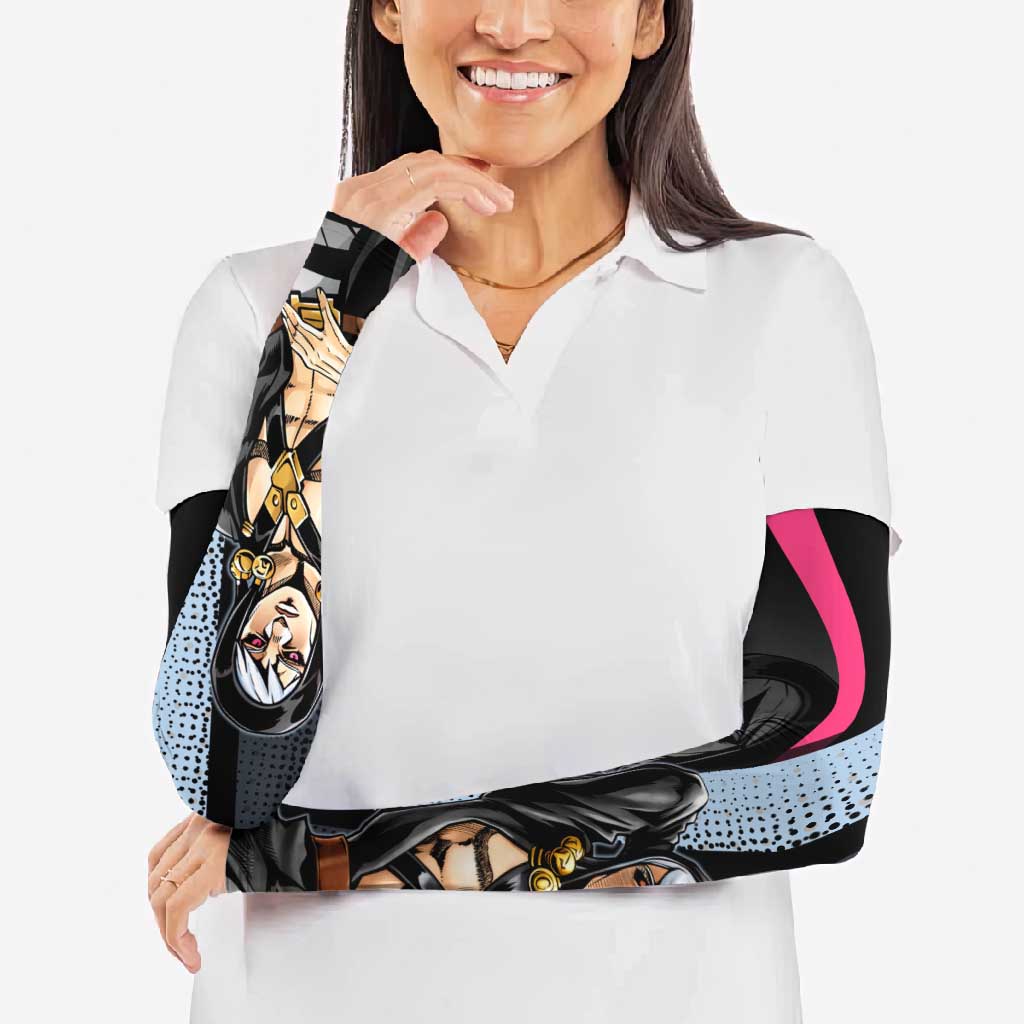 Risotto Nero JoJo’s Bizarre Adventure Arm Sleeves with Dark Manga Style Graphic - The Mazicc