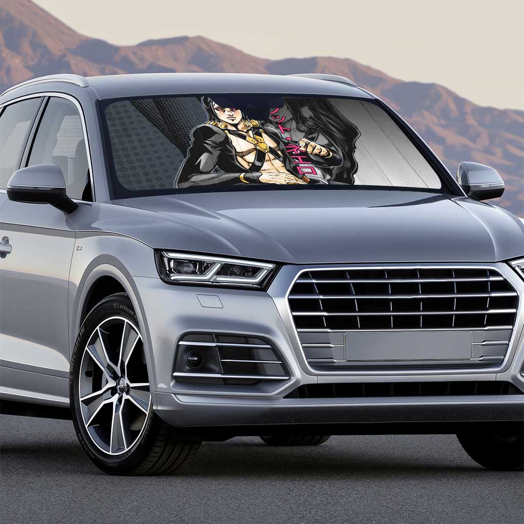 Risotto Nero JoJo’s Bizarre Adventure Auto Sun Shade with Dark Manga Style Graphic - The Mazicc