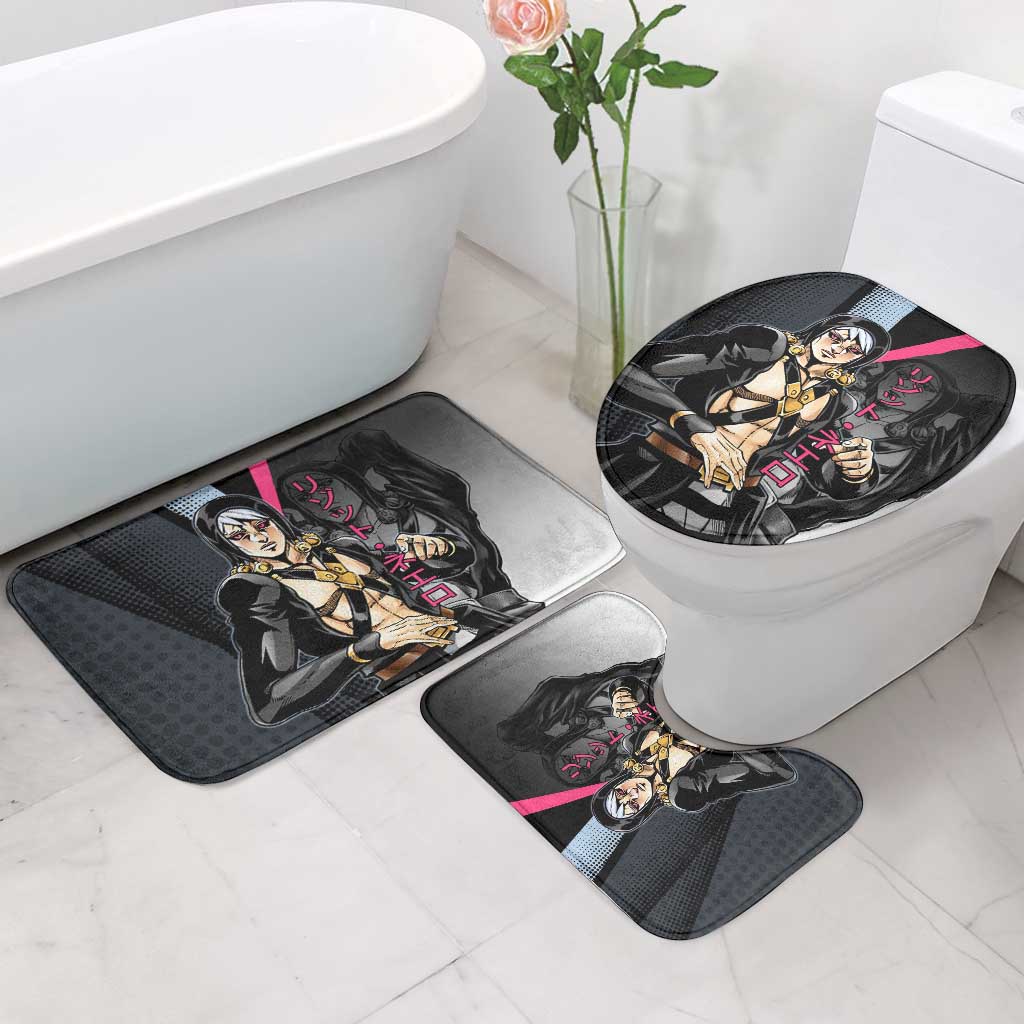 Risotto Nero JoJo’s Bizarre Adventure Bathroom Set with Dark Manga Style Graphic - The Mazicc