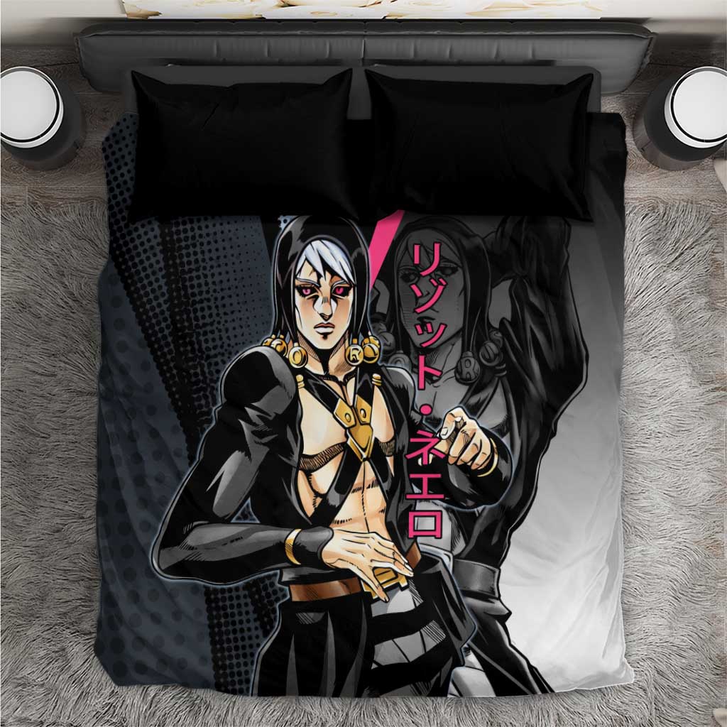 Risotto Nero JoJo’s Bizarre Adventure Bedding Set with Dark Manga Style Graphic - The Mazicc
