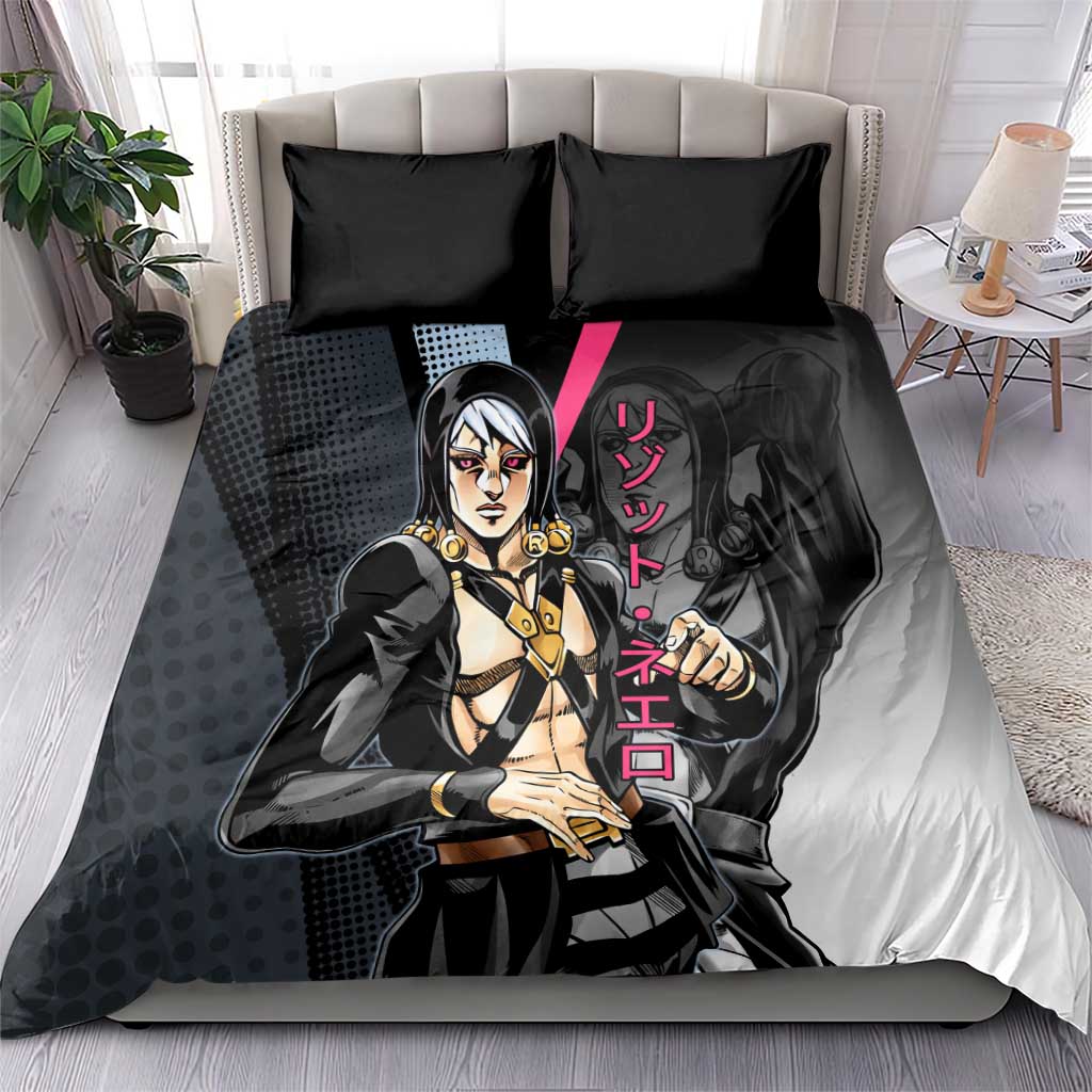 Risotto Nero JoJo’s Bizarre Adventure Bedding Set with Dark Manga Style Graphic - The Mazicc