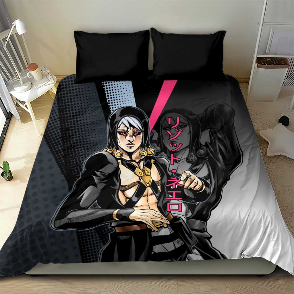 Risotto Nero JoJo’s Bizarre Adventure Bedding Set with Dark Manga Style Graphic - The Mazicc