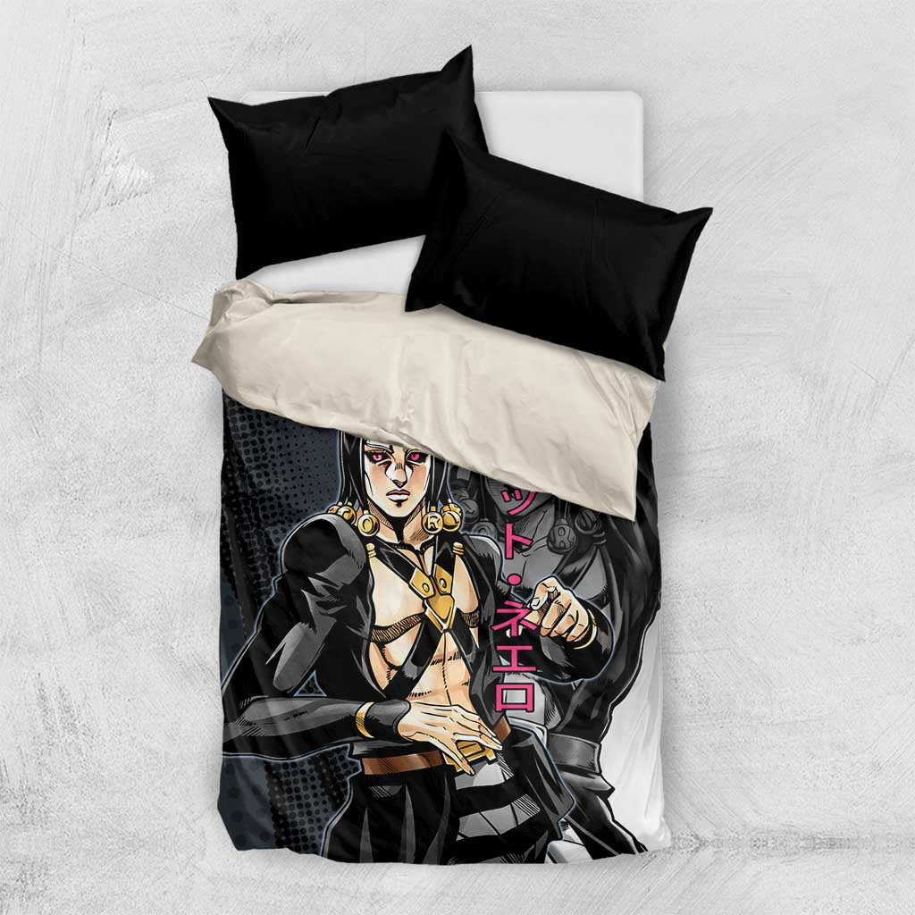 Risotto Nero JoJo’s Bizarre Adventure Bedding Set with Dark Manga Style Graphic - The Mazicc