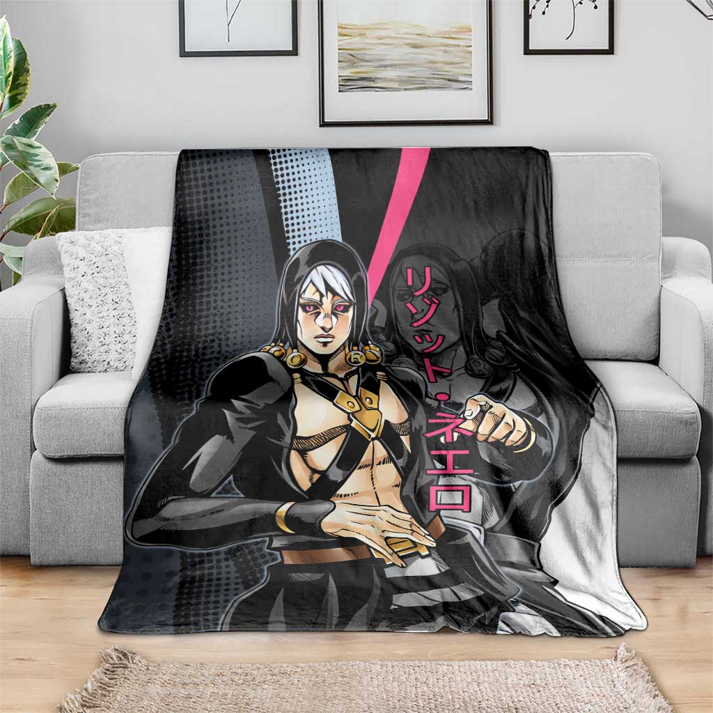 Risotto Nero JoJo’s Bizarre Adventure Blanket with Dark Manga Style Graphic - The Mazicc
