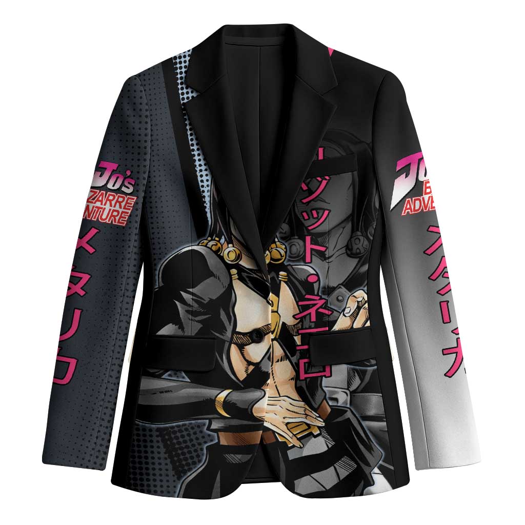 Risotto Nero JoJo’s Bizarre Adventure Blazer with Dark Manga Style Graphic - The Mazicc