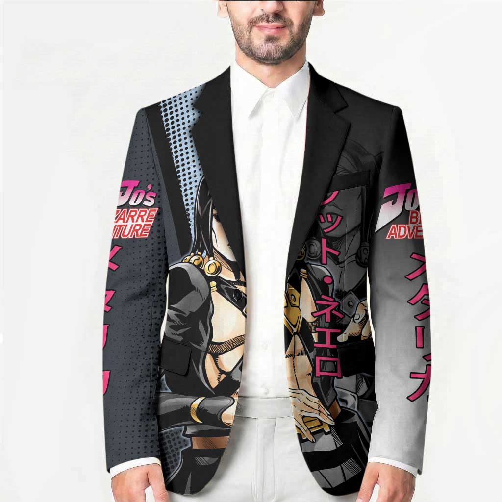 Risotto Nero JoJo’s Bizarre Adventure Blazer with Dark Manga Style Graphic - The Mazicc
