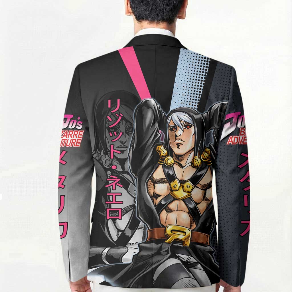 Risotto Nero JoJo’s Bizarre Adventure Blazer with Dark Manga Style Graphic - The Mazicc