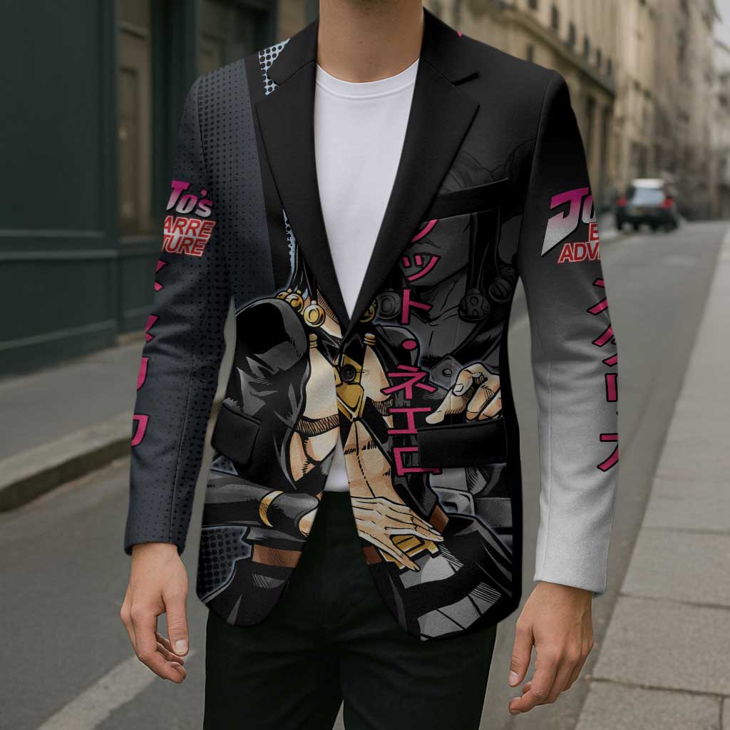 Risotto Nero JoJo’s Bizarre Adventure Blazer with Dark Manga Style Graphic - The Mazicc