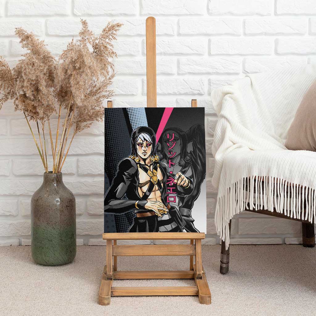 Risotto Nero JoJo’s Bizarre Adventure Canvas Wall Art with Dark Manga Style Graphic - The Mazicc