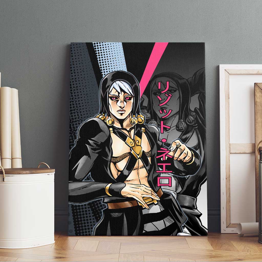 Risotto Nero JoJo’s Bizarre Adventure Canvas Wall Art with Dark Manga Style Graphic - The Mazicc