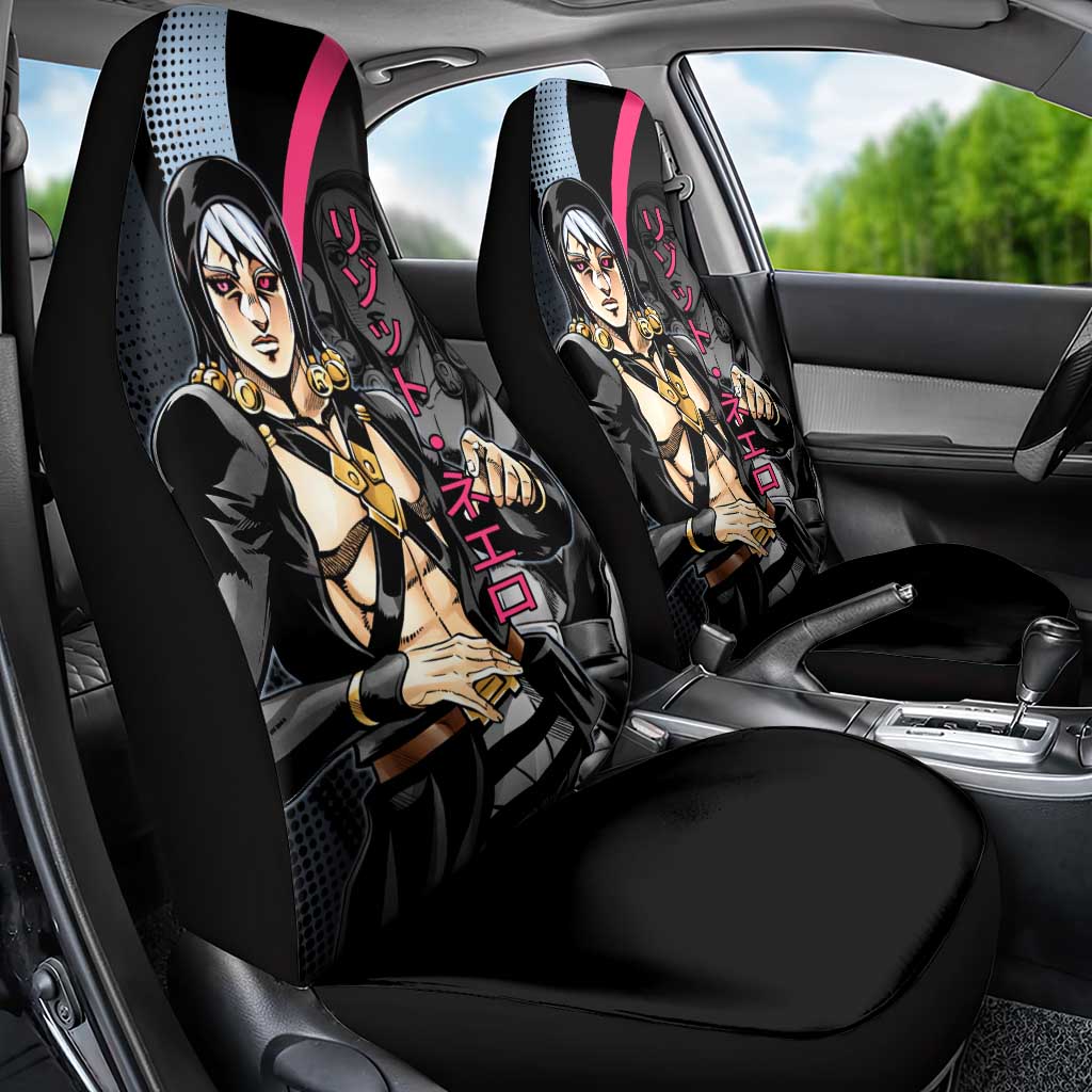 Risotto Nero JoJo’s Bizarre Adventure Car Seat Cover with Dark Manga Style Graphic - The Mazicc