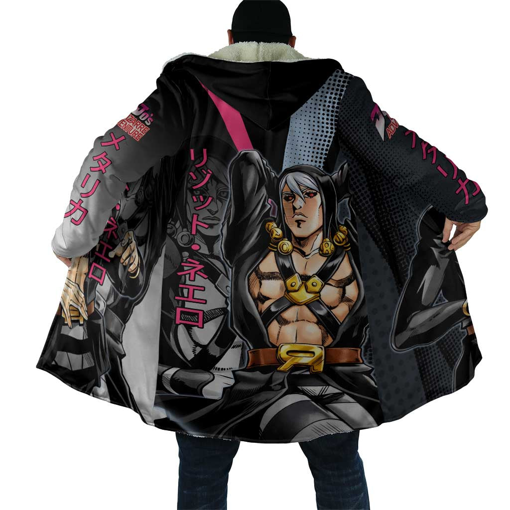 Risotto Nero JoJo’s Bizarre Adventure Cloak with Dark Manga Style Graphic - The Mazicc