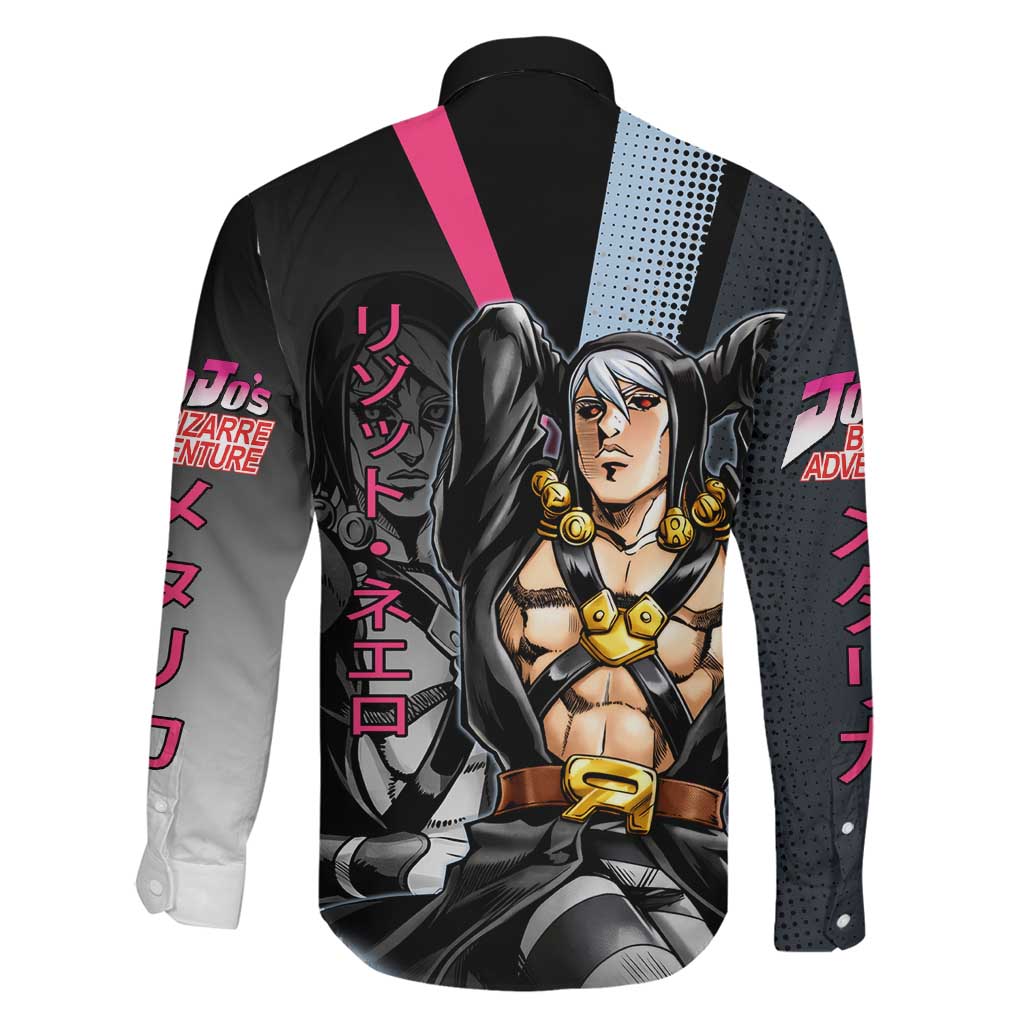 Risotto Nero JoJo’s Bizarre Adventure Family Matching Summer Maxi Dress and Hawaiian Shirt with Dark Manga Style Graphic
