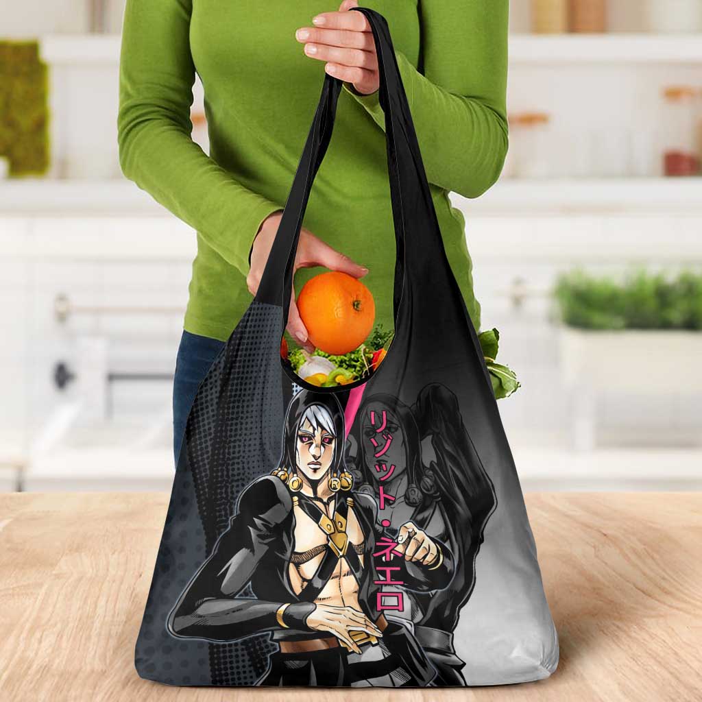Risotto Nero JoJo’s Bizarre Adventure Grocery Bag with Dark Manga Style Graphic - The Mazicc