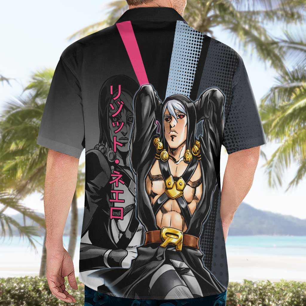 Risotto Nero JoJo’s Bizarre Adventure Hawaiian Shirt with Dark Manga Style Graphic - The Mazicc