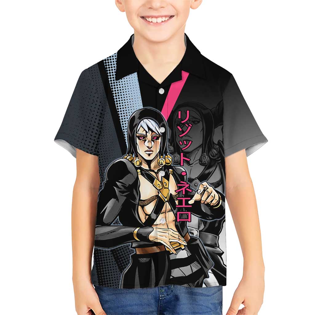 Risotto Nero JoJo’s Bizarre Adventure Hawaiian Shirt with Dark Manga Style Graphic - The Mazicc