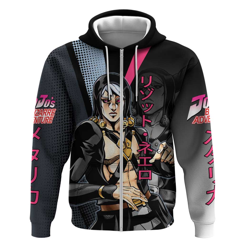 Risotto Nero JoJo’s Bizarre Adventure Hoodie with Dark Manga Style Graphic - The Mazicc