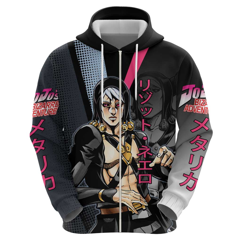 Risotto Nero JoJo’s Bizarre Adventure Hoodie with Dark Manga Style Graphic - The Mazicc