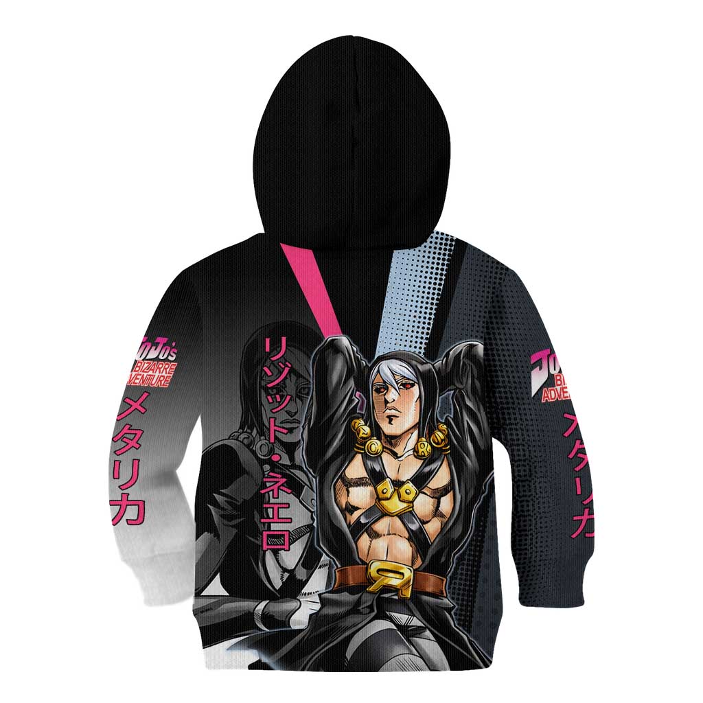 Risotto Nero JoJo’s Bizarre Adventure Kid Hoodie with Dark Manga Style Graphic - The Mazicc