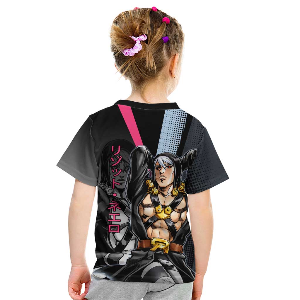 Risotto Nero JoJo’s Bizarre Adventure Kid T Shirt with Dark Manga Style Graphic - The Mazicc