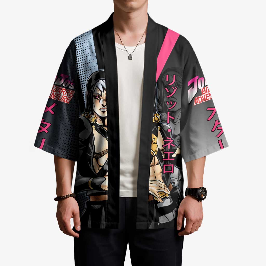 Risotto Nero JoJo’s Bizarre Adventure Kimono with Dark Manga Style Graphic - The Mazicc