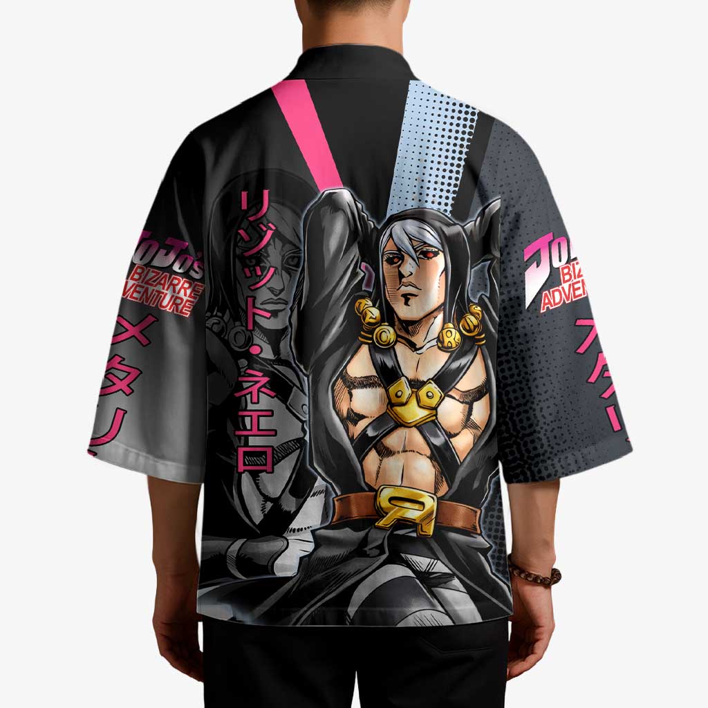Risotto Nero JoJo’s Bizarre Adventure Kimono with Dark Manga Style Graphic - The Mazicc