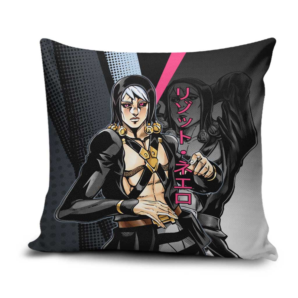 Risotto Nero JoJo’s Bizarre Adventure Pillow Cover with Dark Manga Style Graphic - The Mazicc