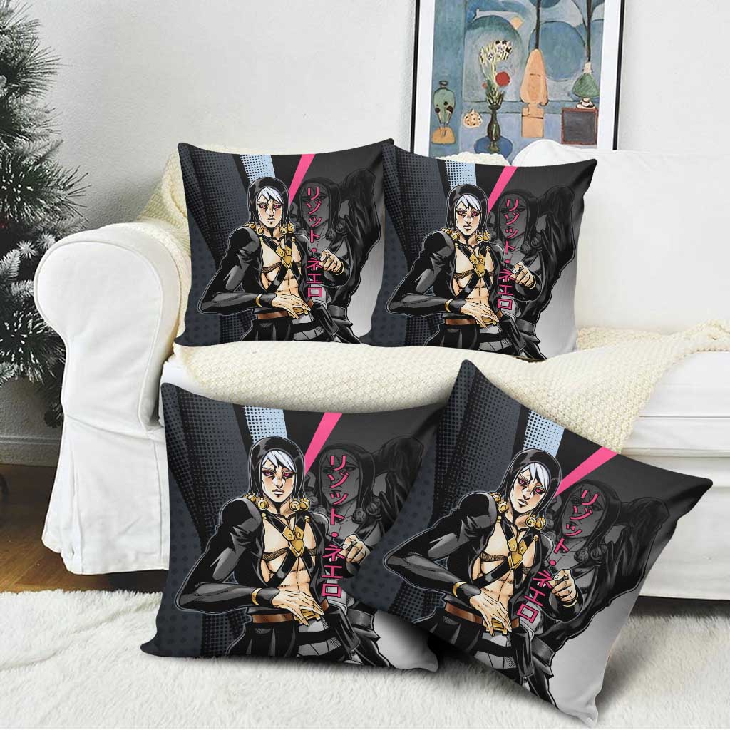 Risotto Nero JoJo’s Bizarre Adventure Pillow Cover with Dark Manga Style Graphic - The Mazicc