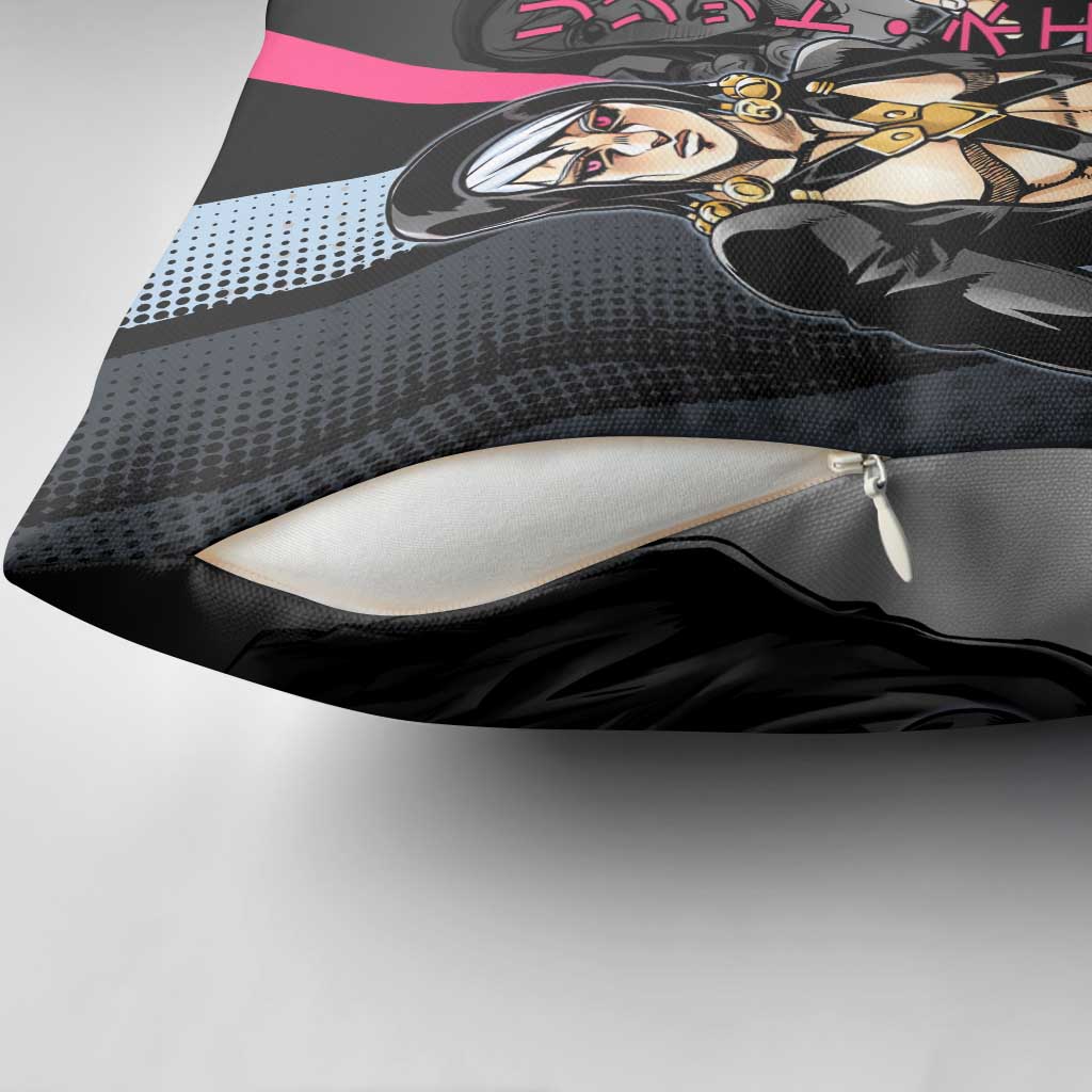 Risotto Nero JoJo’s Bizarre Adventure Pillow Cover with Dark Manga Style Graphic - The Mazicc