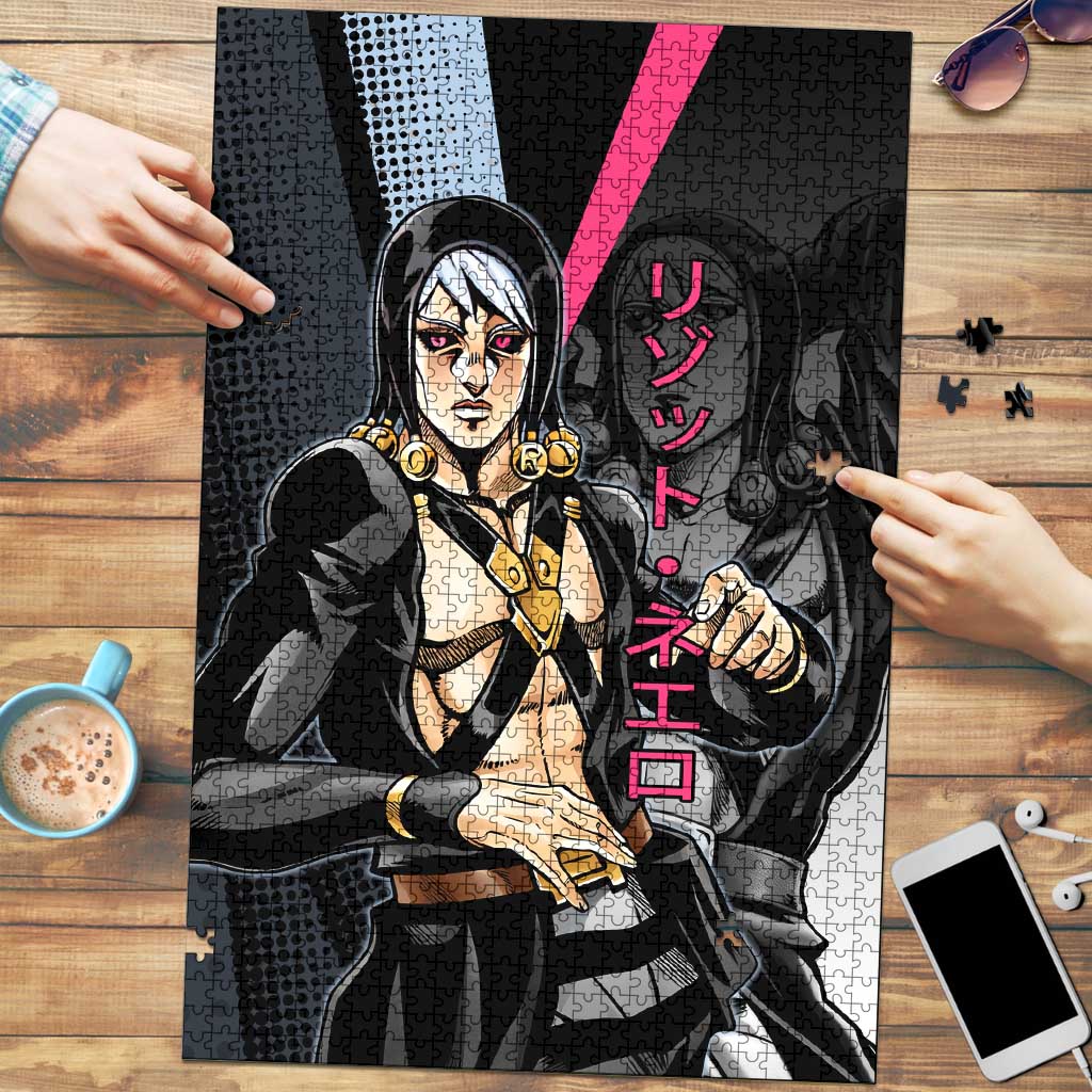 Risotto Nero JoJo’s Bizarre Adventure Puzzle with Dark Manga Style Graphic - The Mazicc