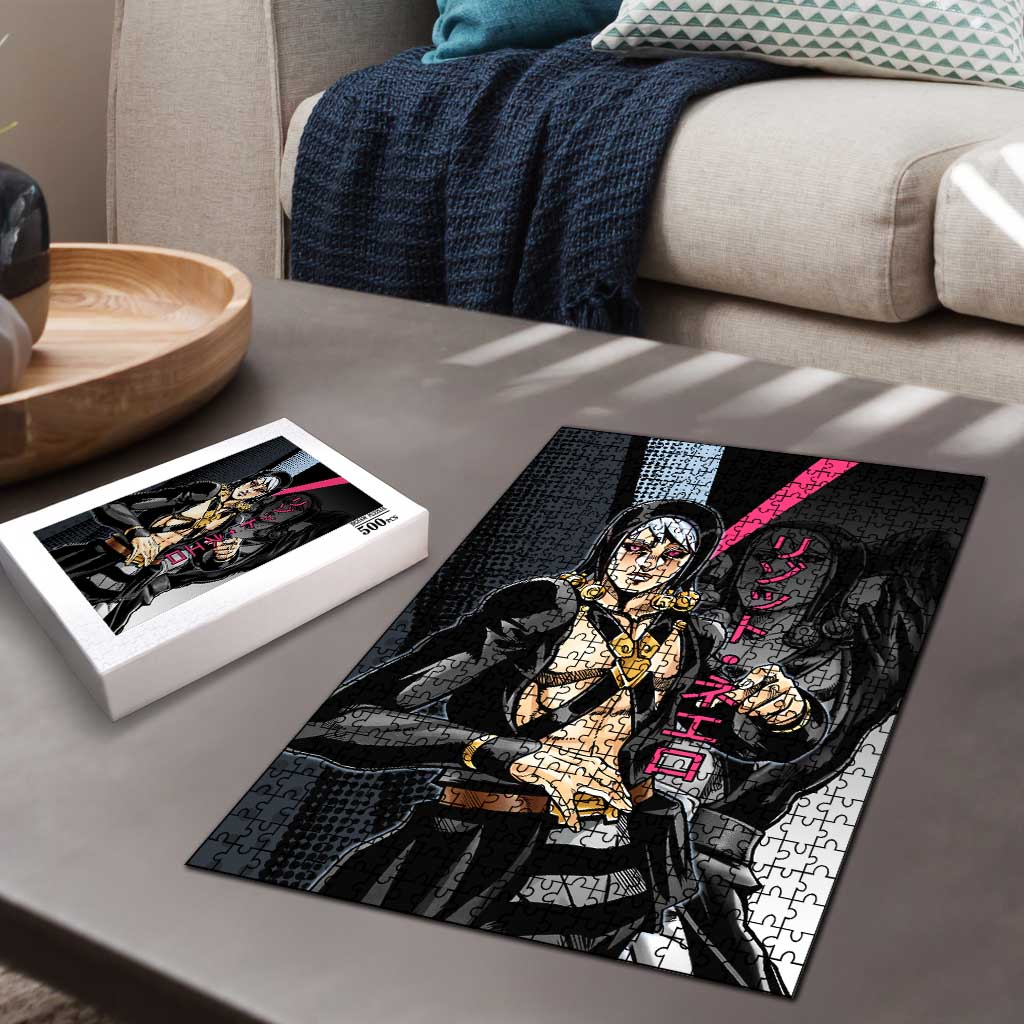 Risotto Nero JoJo’s Bizarre Adventure Puzzle with Dark Manga Style Graphic - The Mazicc