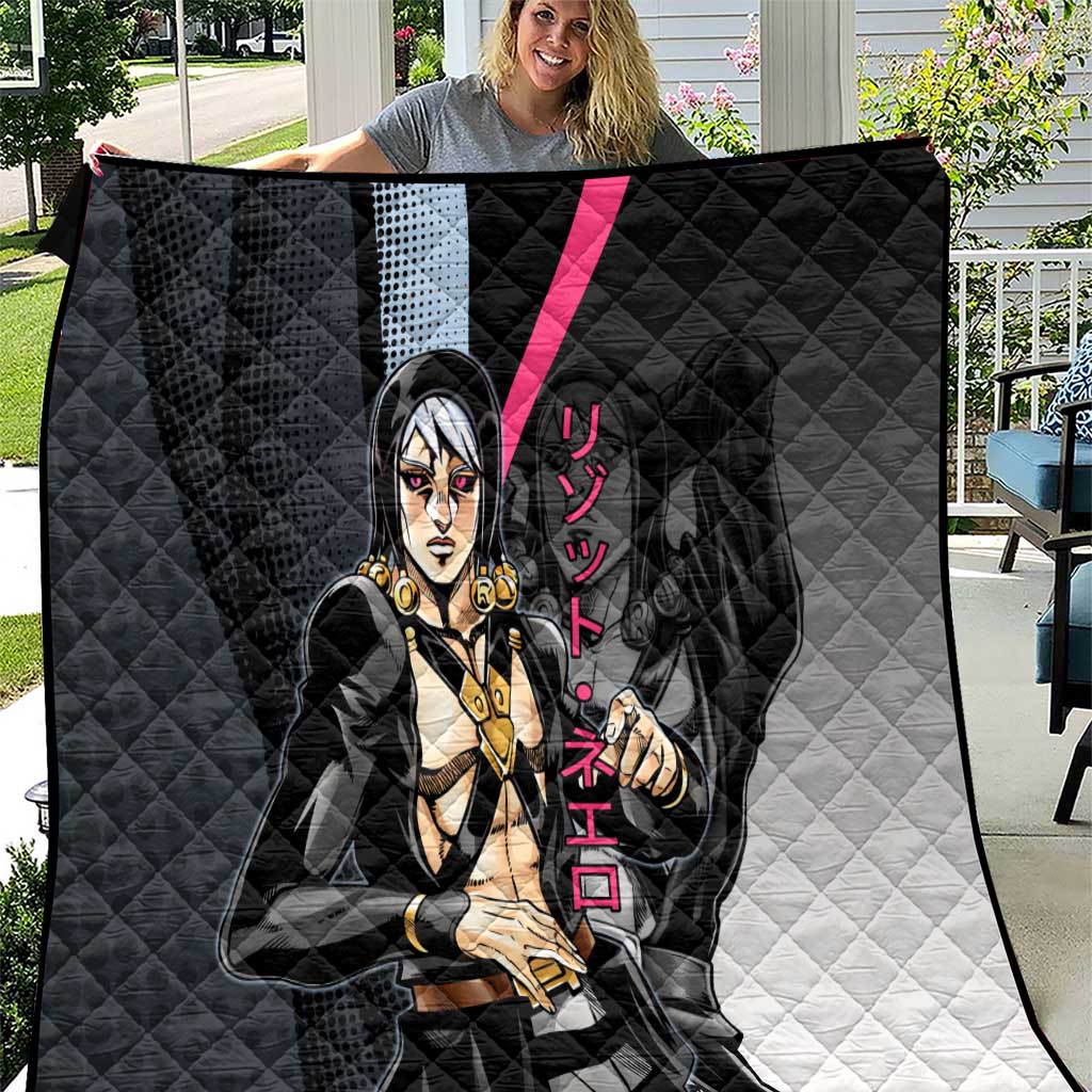 Risotto Nero JoJo’s Bizarre Adventure Quilt with Dark Manga Style Graphic - The Mazicc