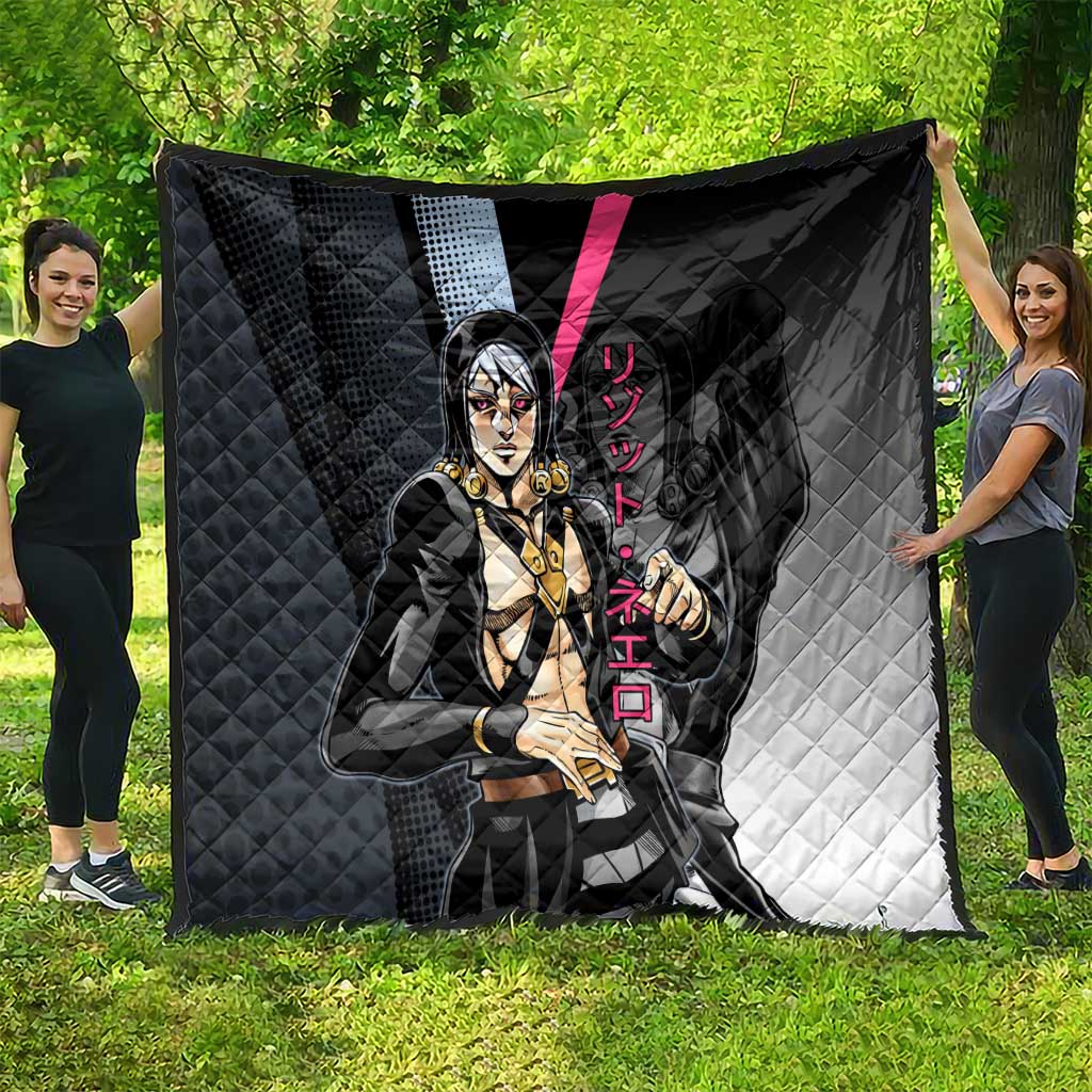 Risotto Nero JoJo’s Bizarre Adventure Quilt with Dark Manga Style Graphic - The Mazicc
