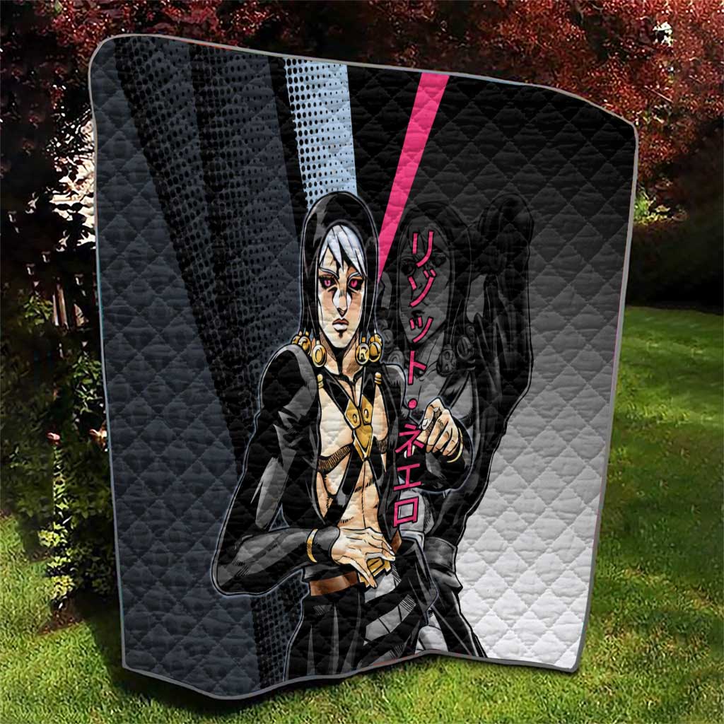 Risotto Nero JoJo’s Bizarre Adventure Quilt with Dark Manga Style Graphic - The Mazicc
