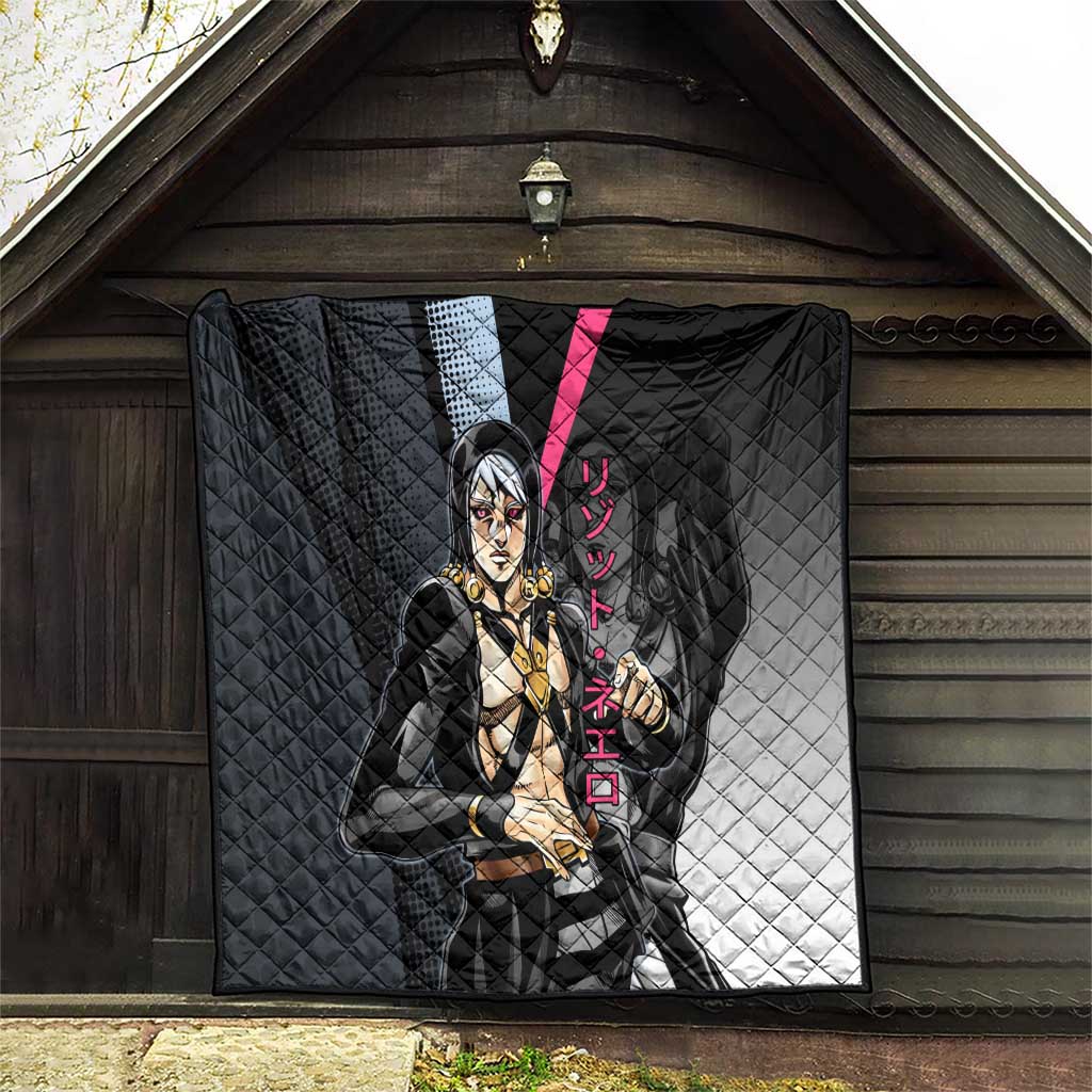 Risotto Nero JoJo’s Bizarre Adventure Quilt with Dark Manga Style Graphic - The Mazicc
