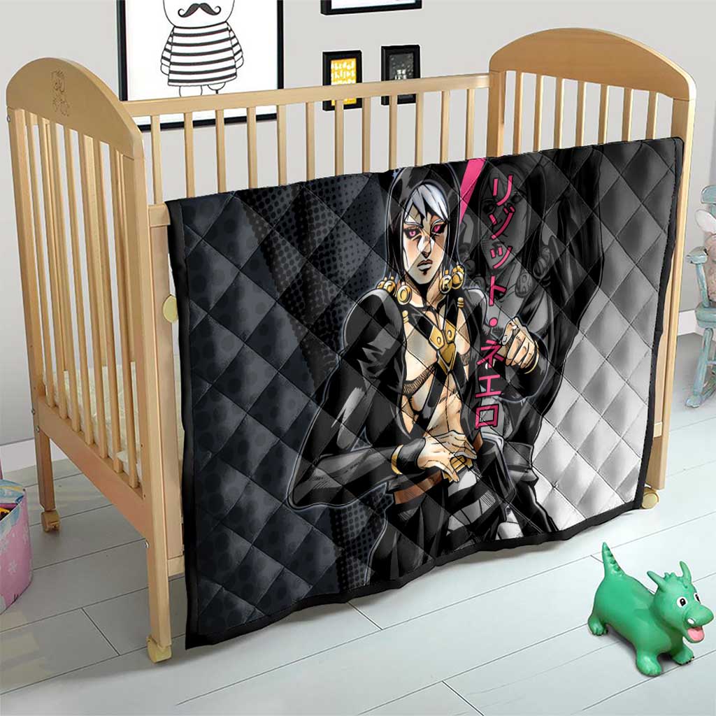 Risotto Nero JoJo’s Bizarre Adventure Quilt with Dark Manga Style Graphic - The Mazicc