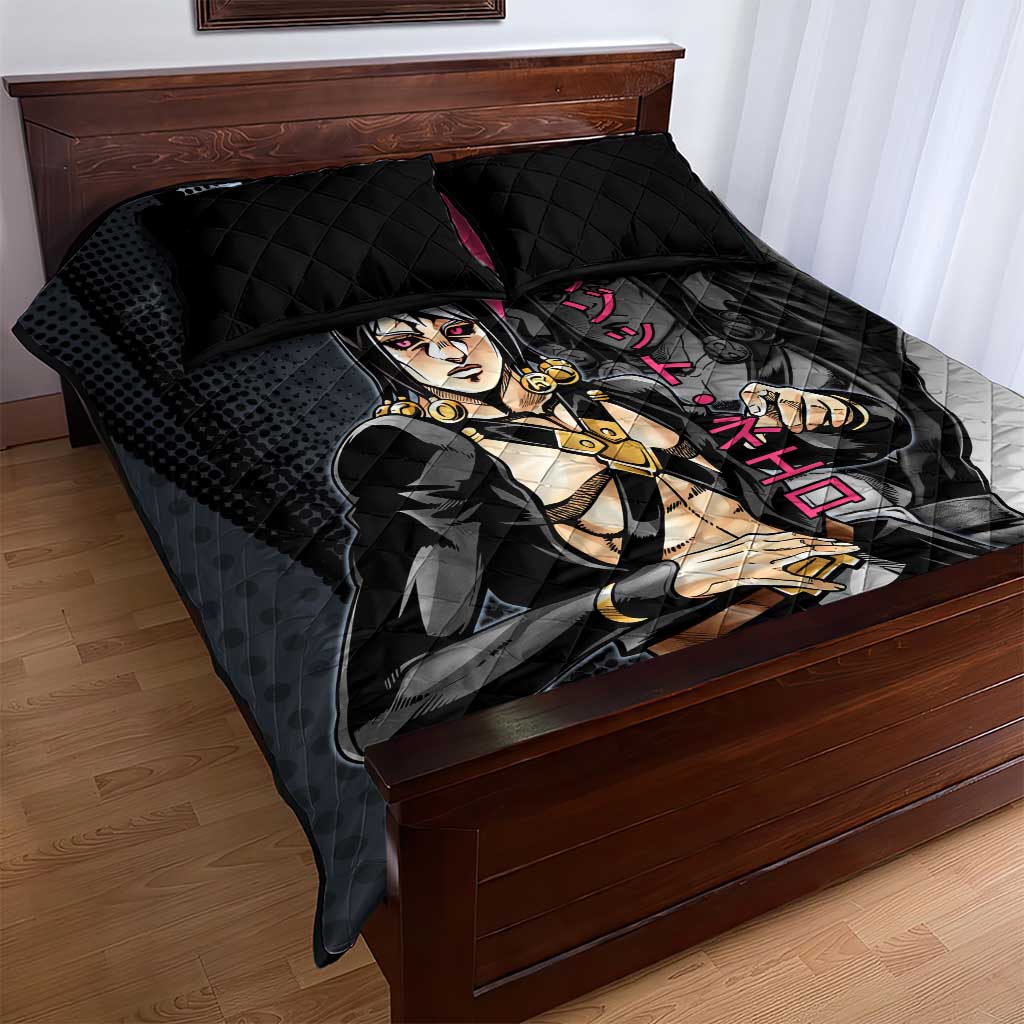 Risotto Nero JoJo’s Bizarre Adventure Quilt Bed Set with Dark Manga Style Graphic - The Mazicc