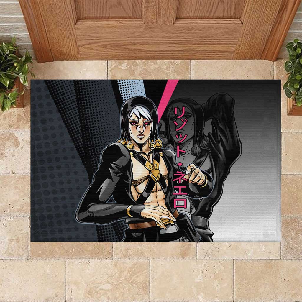 Risotto Nero JoJo’s Bizarre Adventure Rubber Doormat with Dark Manga Style Graphic - The Mazicc