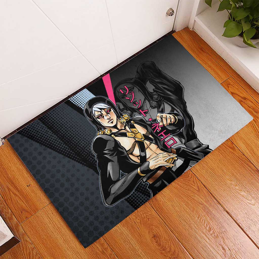 Risotto Nero JoJo’s Bizarre Adventure Rubber Doormat with Dark Manga Style Graphic - The Mazicc