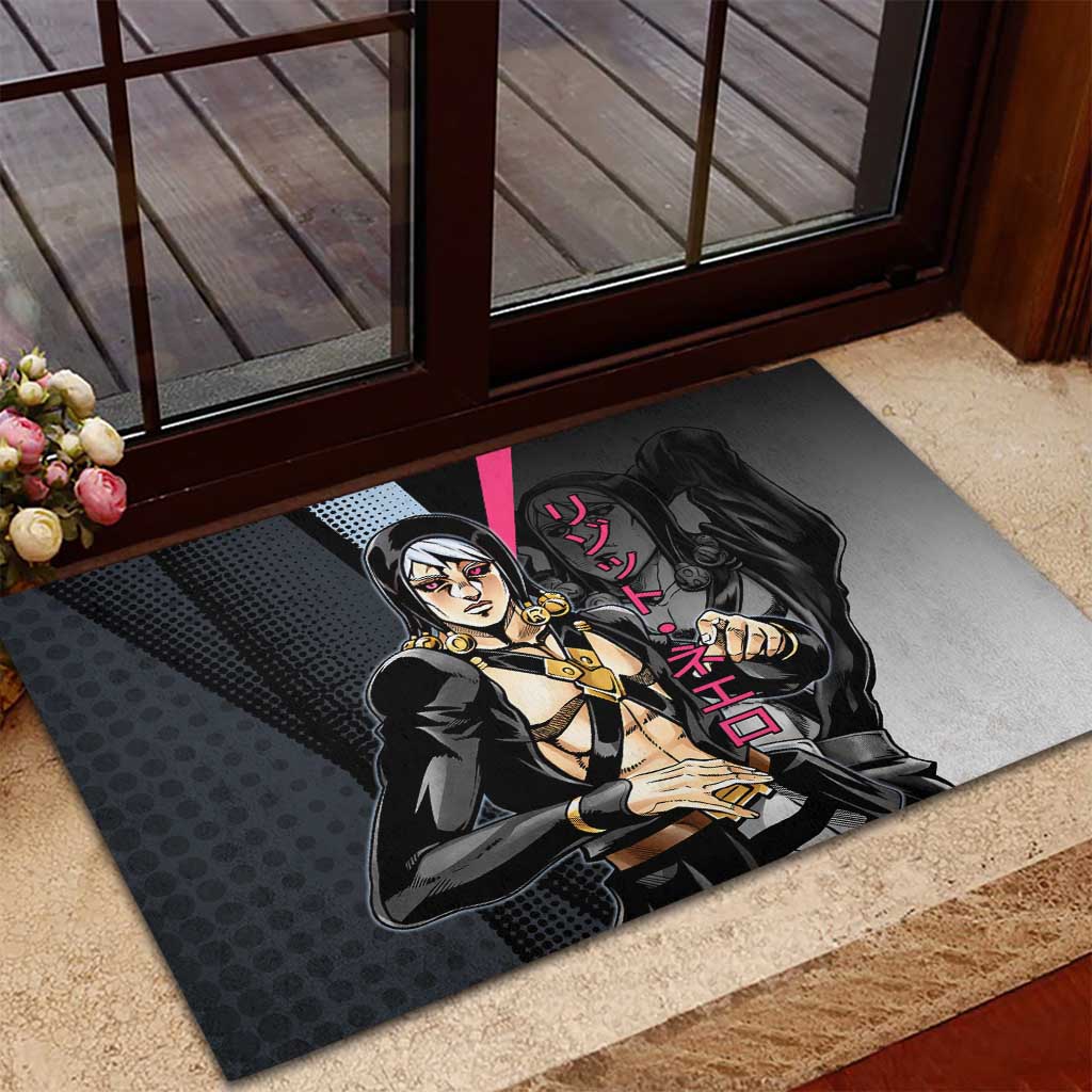 Risotto Nero JoJo’s Bizarre Adventure Rubber Doormat with Dark Manga Style Graphic - The Mazicc