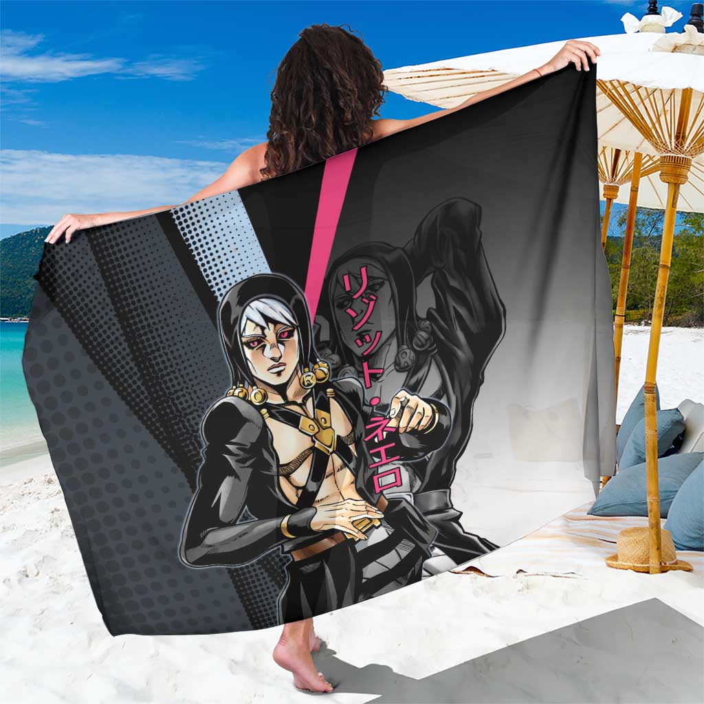 Risotto Nero JoJo’s Bizarre Adventure Sarong with Dark Manga Style Graphic - The Mazicc