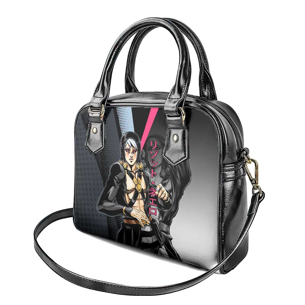 Risotto Nero JoJo’s Bizarre Adventure Shoulder Handbag with Dark Manga Style Graphic - The Mazicc