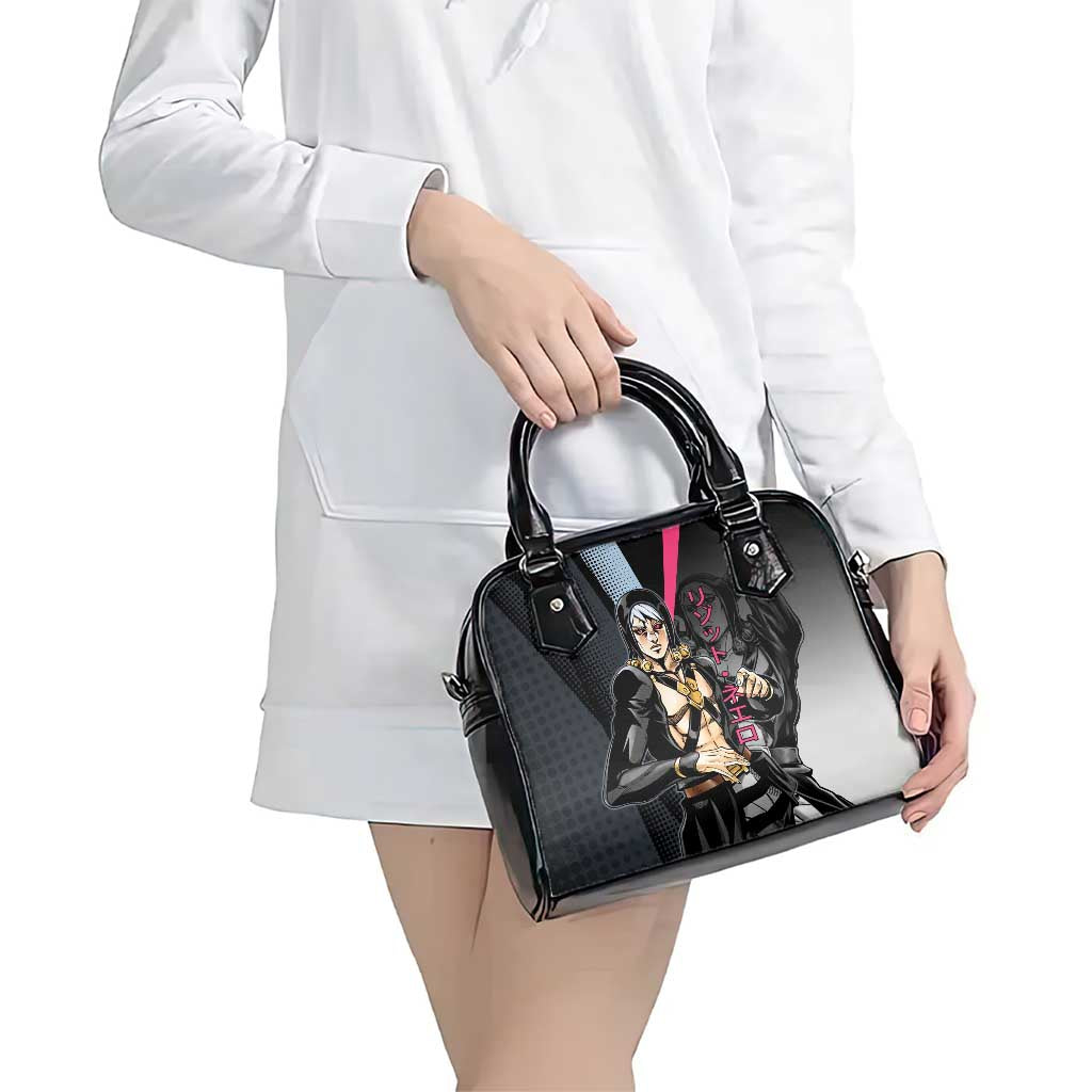 Risotto Nero JoJo’s Bizarre Adventure Shoulder Handbag with Dark Manga Style Graphic - The Mazicc