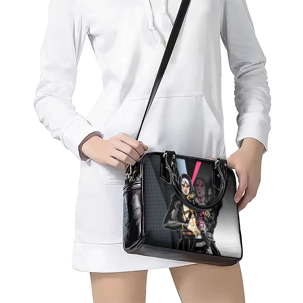 Risotto Nero JoJo’s Bizarre Adventure Shoulder Handbag with Dark Manga Style Graphic - The Mazicc