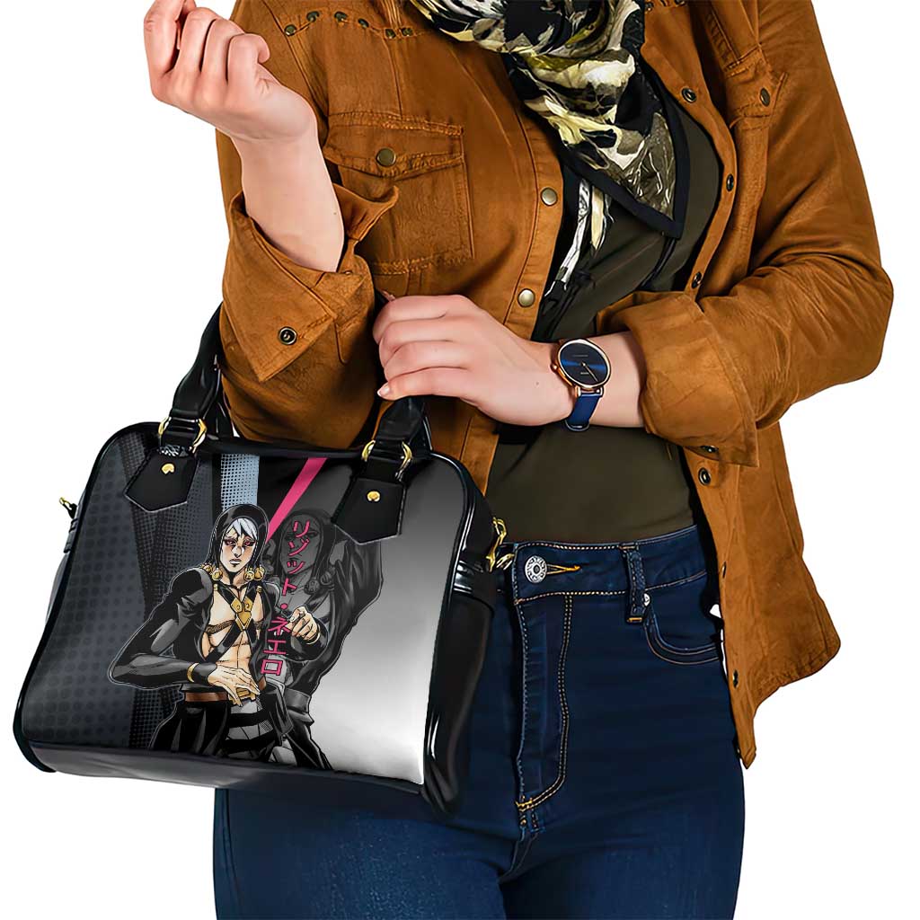 Risotto Nero JoJo’s Bizarre Adventure Shoulder Handbag with Dark Manga Style Graphic - The Mazicc