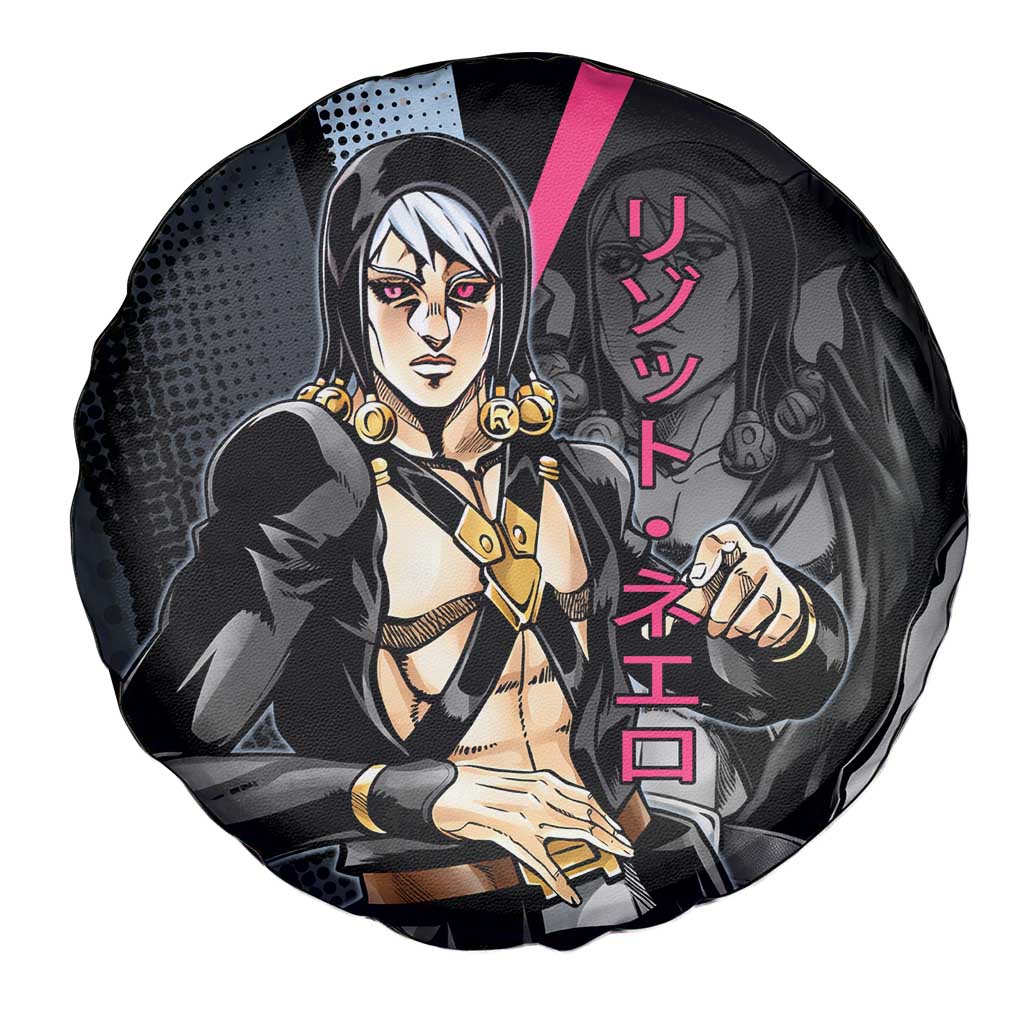 Risotto Nero JoJo’s Bizarre Adventure Spare Tire Cover with Dark Manga Style Graphic - The Mazicc