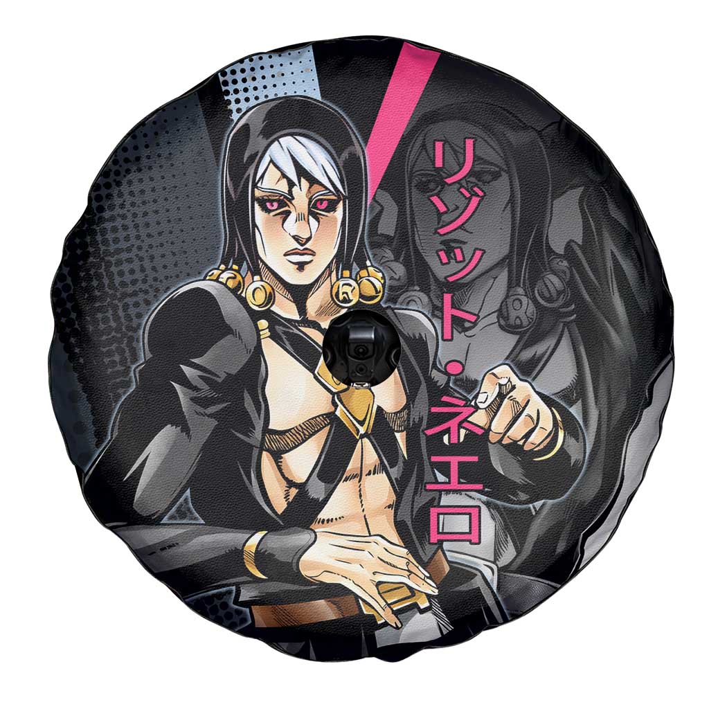 Risotto Nero JoJo’s Bizarre Adventure Spare Tire Cover with Dark Manga Style Graphic - The Mazicc