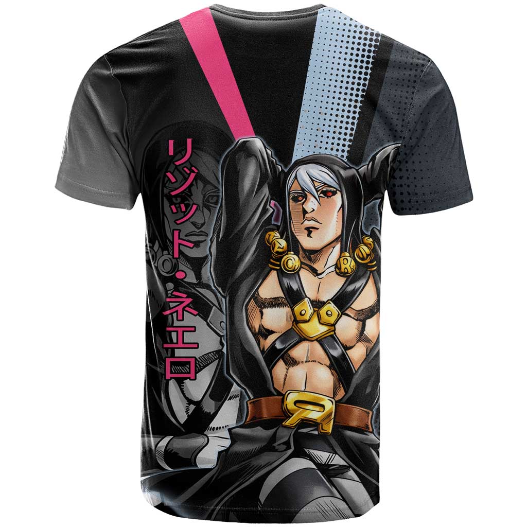 Risotto Nero JoJo’s Bizarre Adventure T Shirt with Dark Manga Style Graphic - The Mazicc